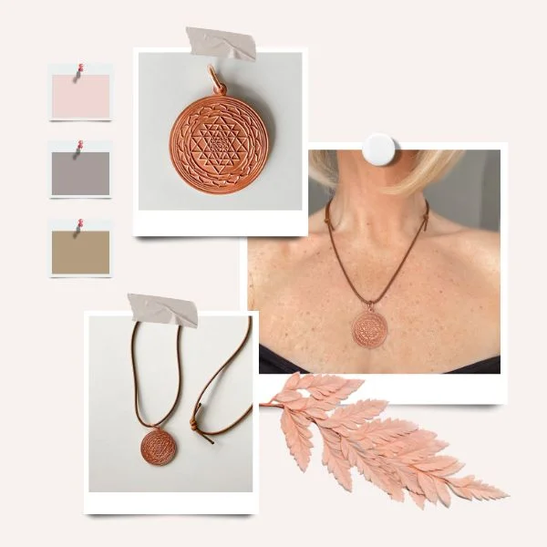 Sri Yantra Copper Pendant Healing Tool